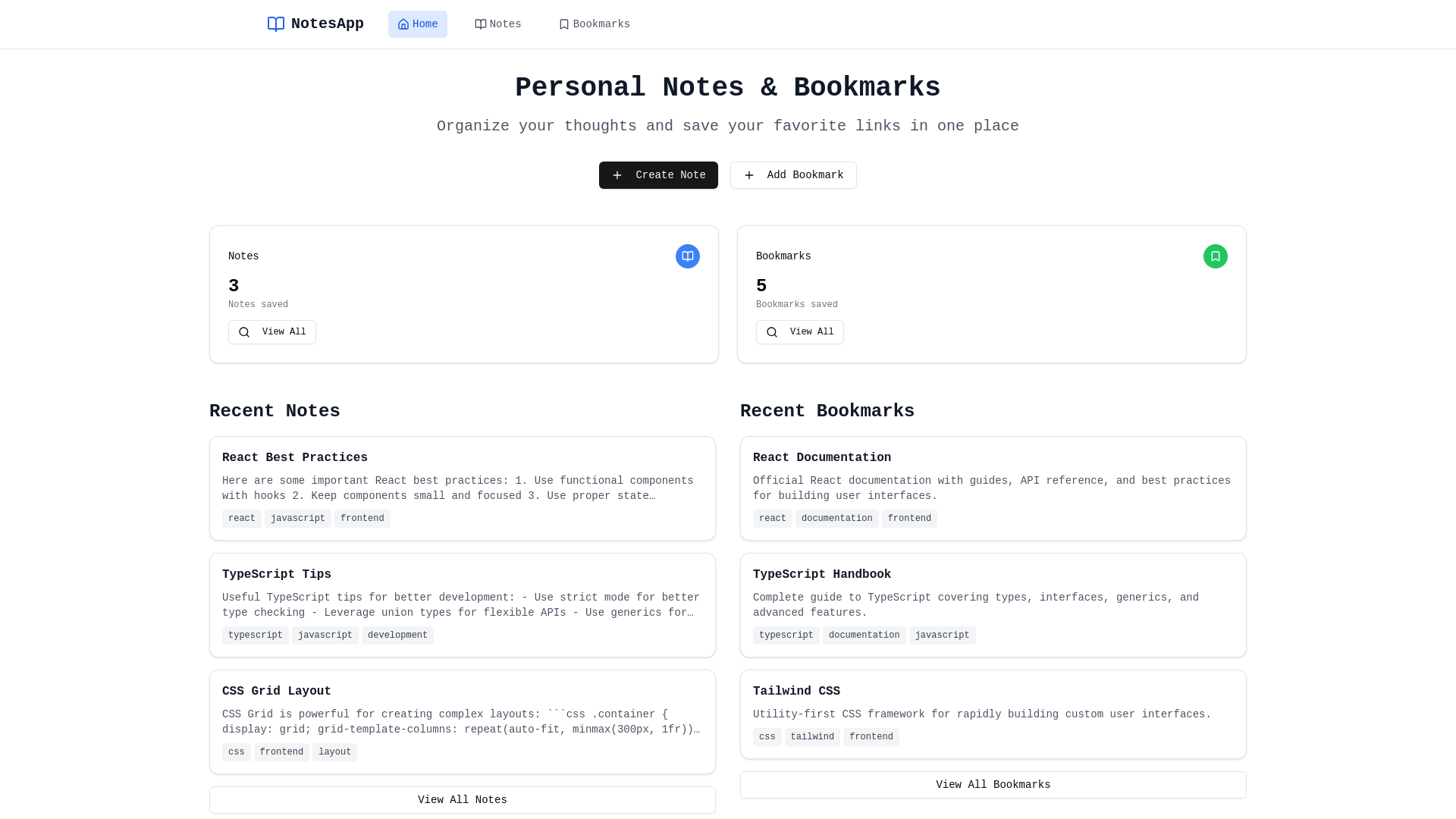 Website Template: NotesApp