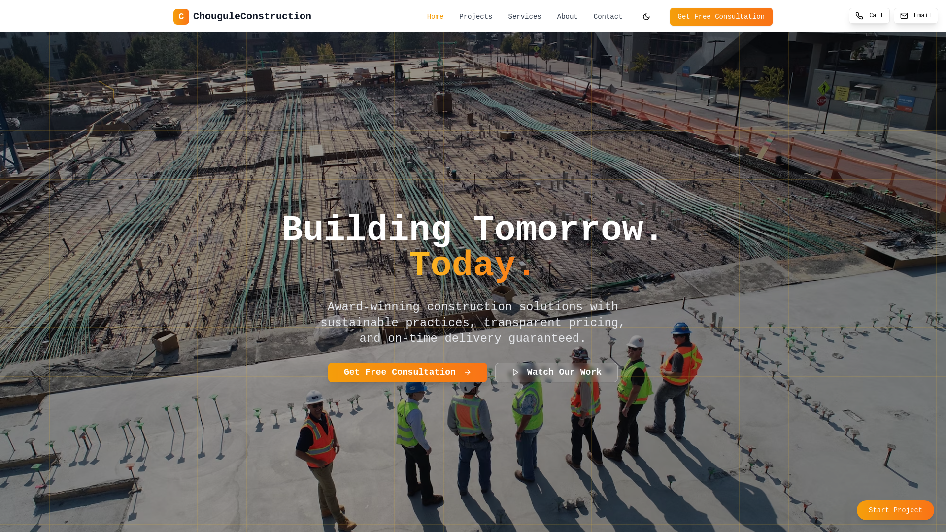Website Template: construction website