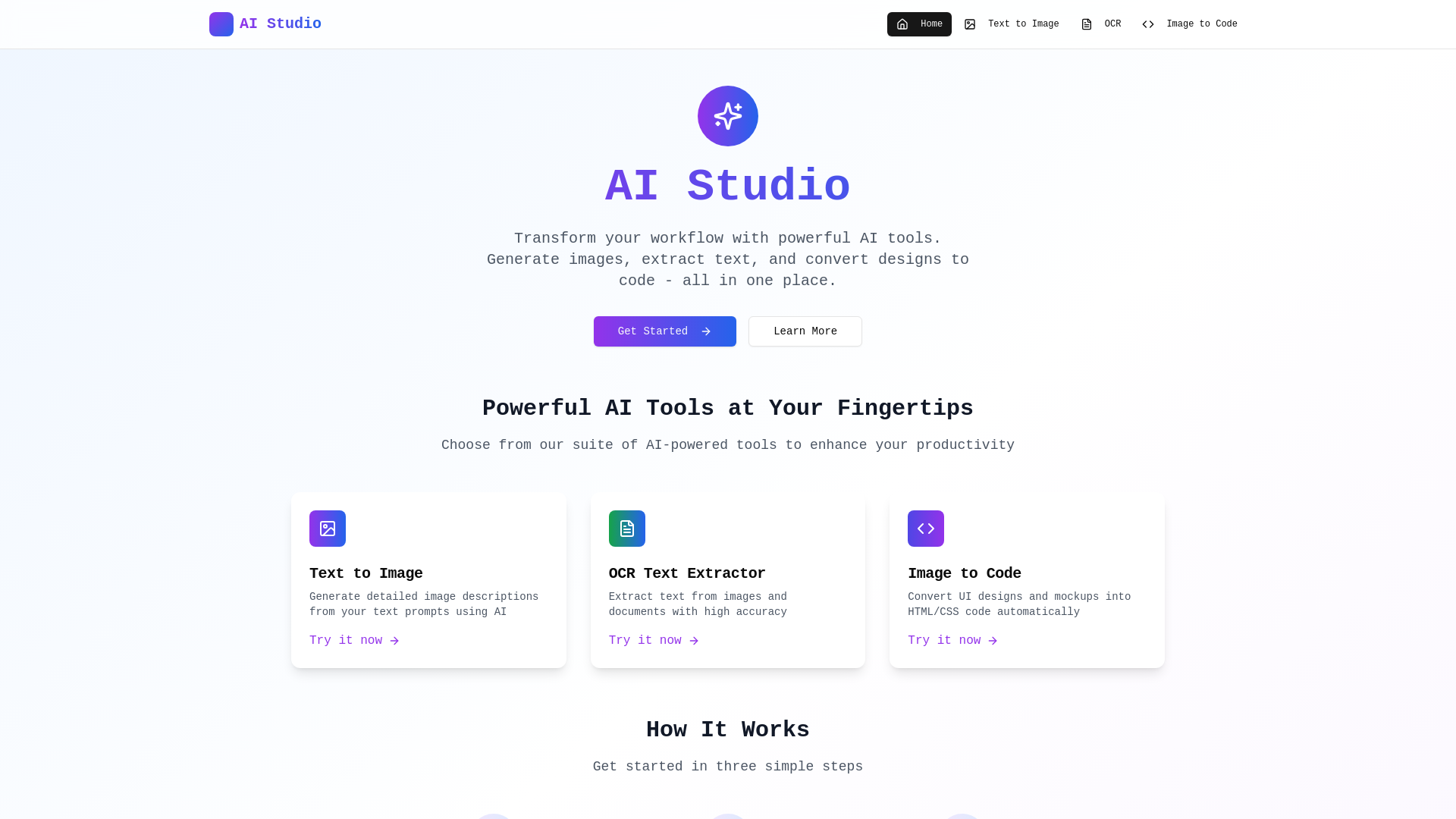 Website Template: AI suite website