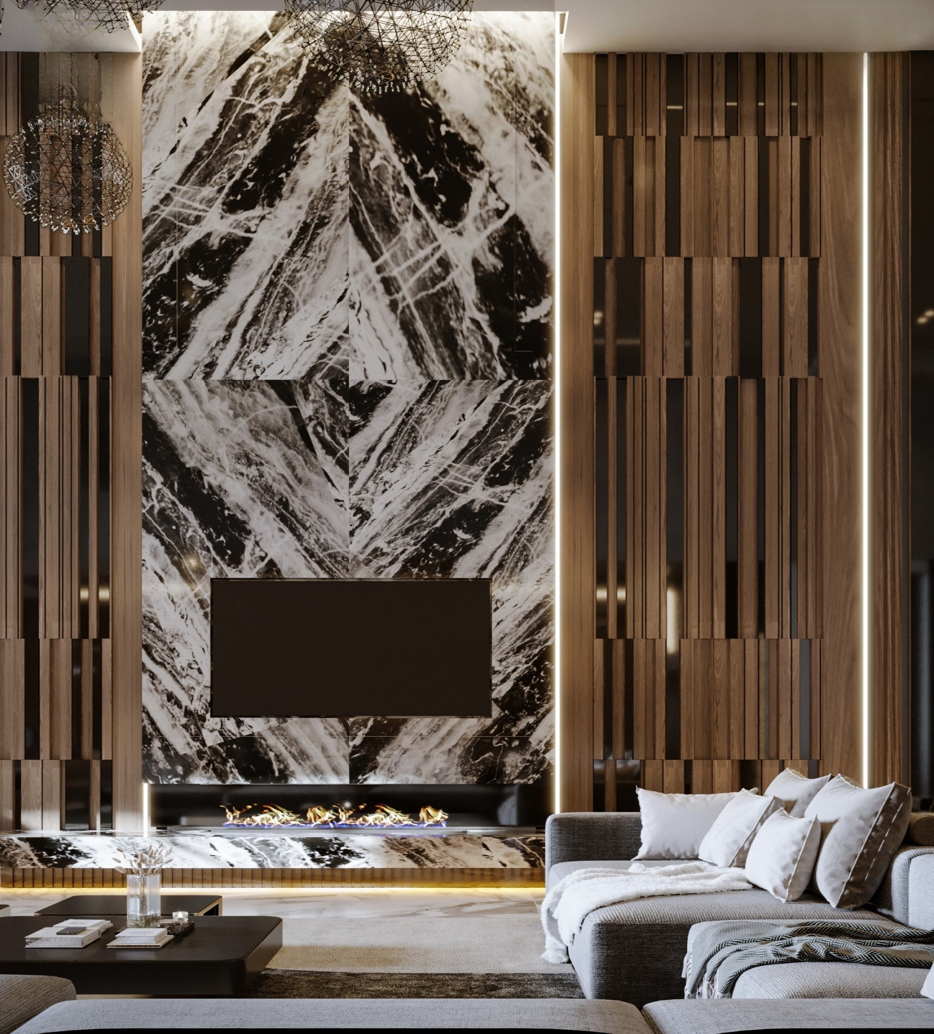 Voice control interface in luxury home - Versailles Luxury Homes DFW