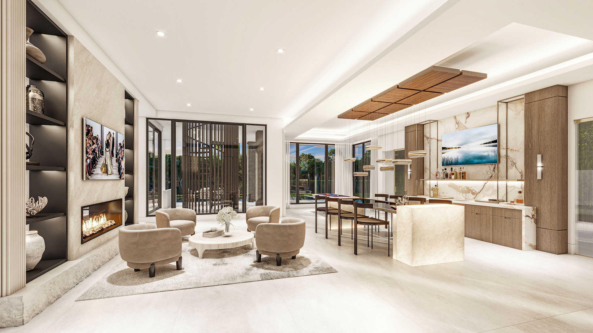 Luxury home theater with immersive 4K audio-visual system - Versailles Luxury Homes DFW