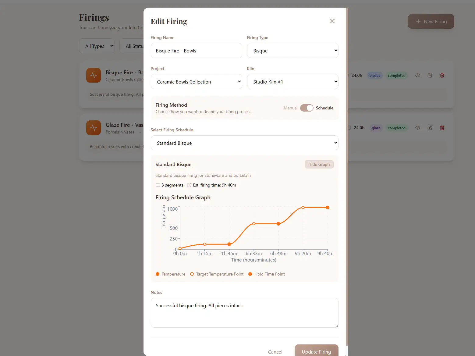 ClayTrackr project management interface