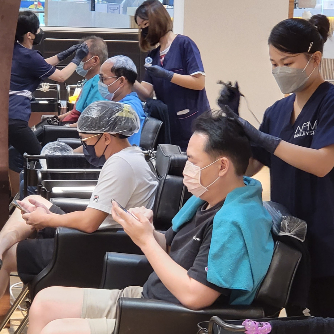 Proses rawatan rambut NPM Malaysia, NPM Malaysia, NPM Malaysia hair restoration, NPRA KKM approved hair treatment, NPRA KKM certified hair treatment, Hair density solution Malaysia