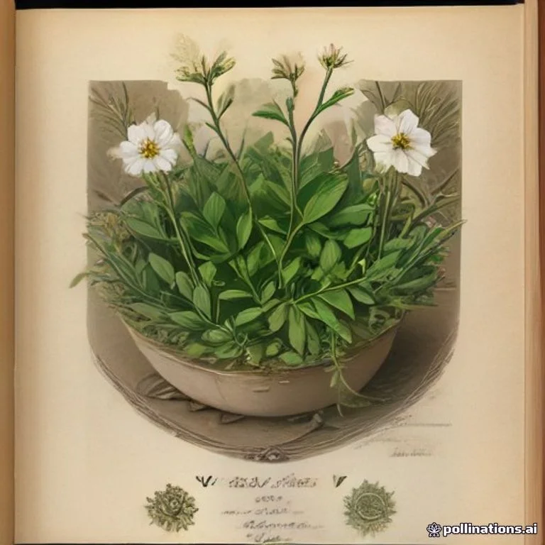 Classical botanical illustration of 岗松 / 扫把枝 / 扫把松 / 铁扫帚 — Baeckea frutescens L.