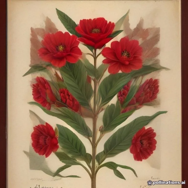 Classical botanical illustration of 红火筒树 / 火筒树 / 细齿火筒树 / 爪哇红火筒 — Leea rubra Blume ex Spreng. (syn. Leea coccinea Planch.)
