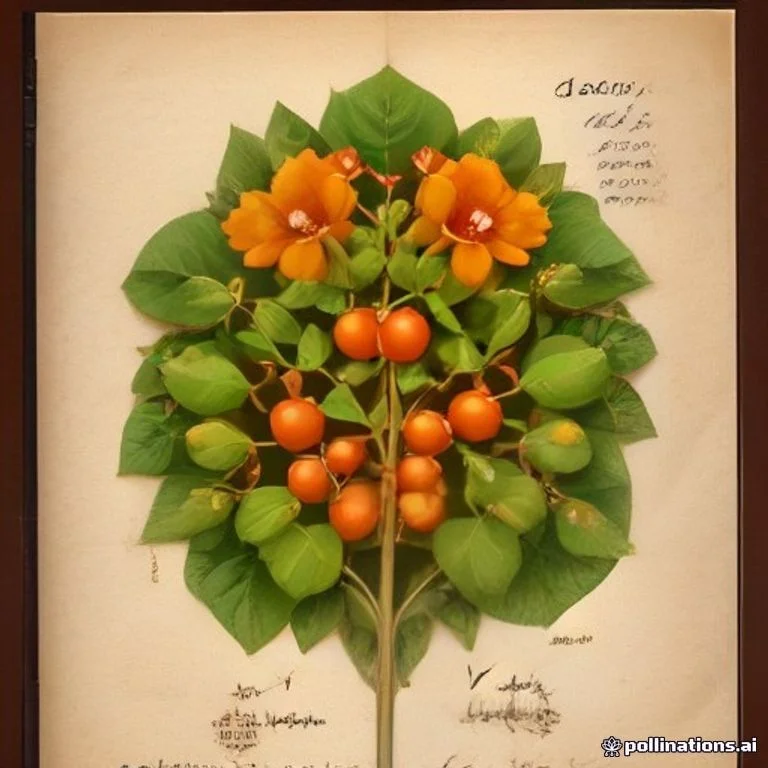 Classical botanical illustration of 马钱子 / 番木鳖 / 苦实把豆 / 纽扣子 / 毒草 / 油马钱 — Strychnos nux-vomica L.