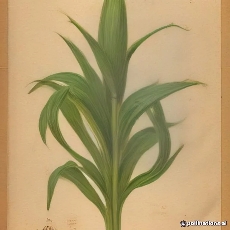 Classical botanical illustration of 玉米须 / 玉蜀黍须 / 龙须 / 苞米须 / 龙须草 / 玉米蕊 — Zea mays L. (Stigma Maydis / Maydis Stigma)