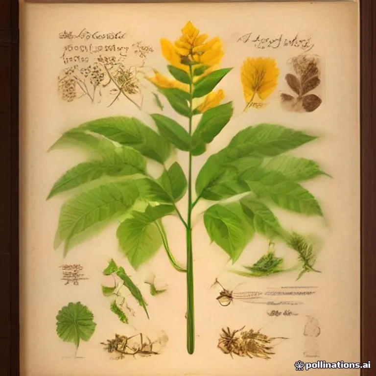 Classical botanical illustration of 望江南 / 咖啡决明 / 羊角豆 / 野决明 / 假绿豆 / 狗屎豆 — Senna occidentalis (L.) Link (syn. Cassia occidentalis)