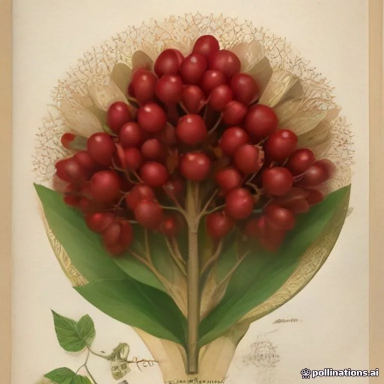 Classical botanical illustration of 洋蒲桃 / 莲雾 / 爪哇蒲桃 / 琏雾 / 紫蒲桃 / 爪哇苹果 — Syzygium samarangense (Blume) Merr. & L.M.Perry (syn. Eugenia javanica)