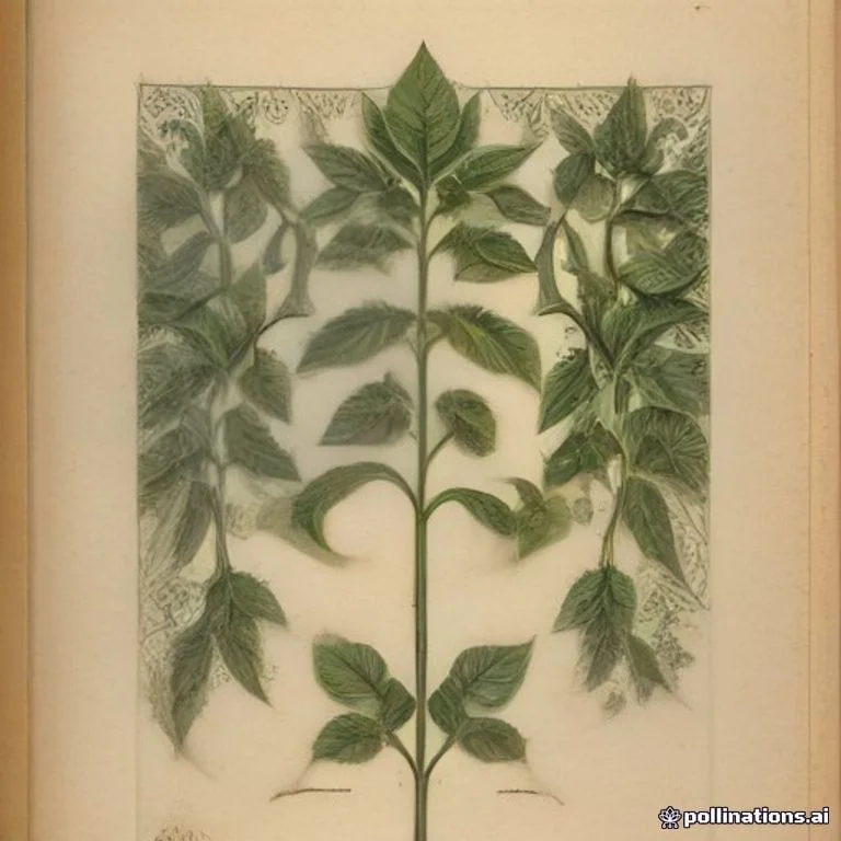 Classical botanical illustration of 白粉藤 / 翼茎白粉藤 / 接骨藤 — Cissus quadrangularis L.