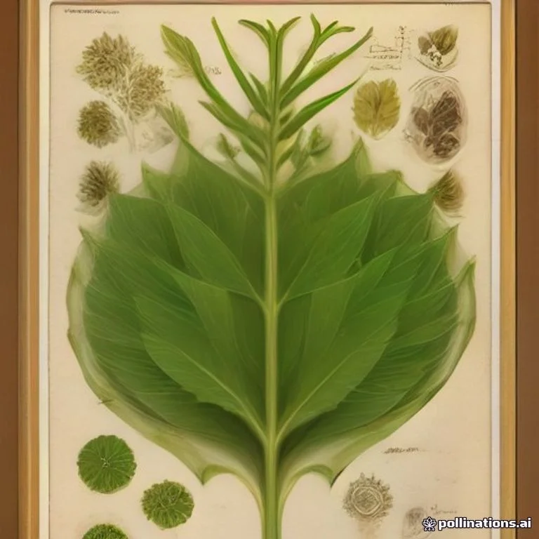 Classical botanical illustration of 金粟兰 / 珠兰 / 珍珠兰 / 鸡爪兰 — Chloranthus spicatus (Thunb.) Makino (syn. Chloranthus inconspicuus)