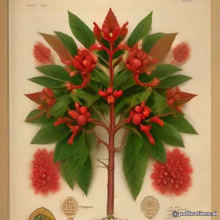 Classical botanical illustration of 石榴皮 / 安石榴皮 / 酸石榴皮 / 丹若皮 / 金罂皮 — Punica granatum L. (syn. Punica spinosa)