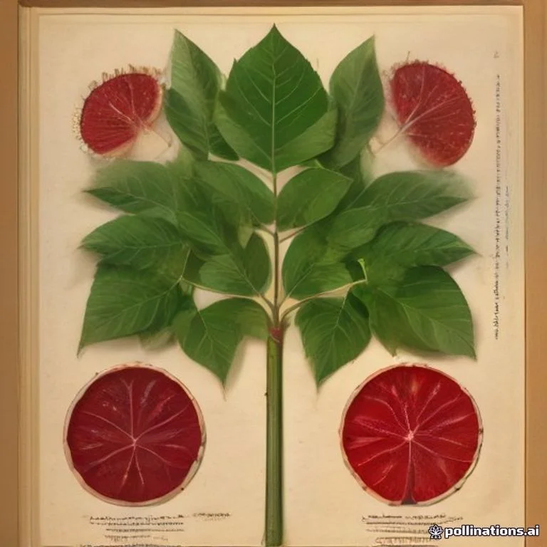 Classical botanical illustration of 红毛丹皮 / 红毛丹壳 / 韶子皮 / 红毛丹核 — Nephelium lappaceum L. (pericarpium)
