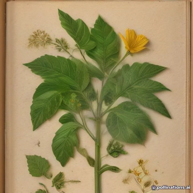 Classical botanical illustration of 双花蟛蜞菊 / 海黄菊 / 滨海蟛蜞菊 / 卤地菊 — Wedelia biflora (L.) DC. (syn. Melanthera biflora, Wollastonia biflora)