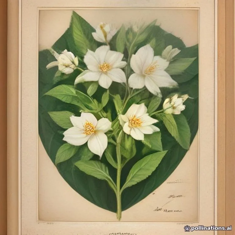 Classical botanical illustration of 结香藤 / 紧阴藤 / 蛇皮藤 / 爪哇长春藤 / 缩阴藤 — Parameria laevigata (Juss.) Moldenke (syn. Parameria barbata)