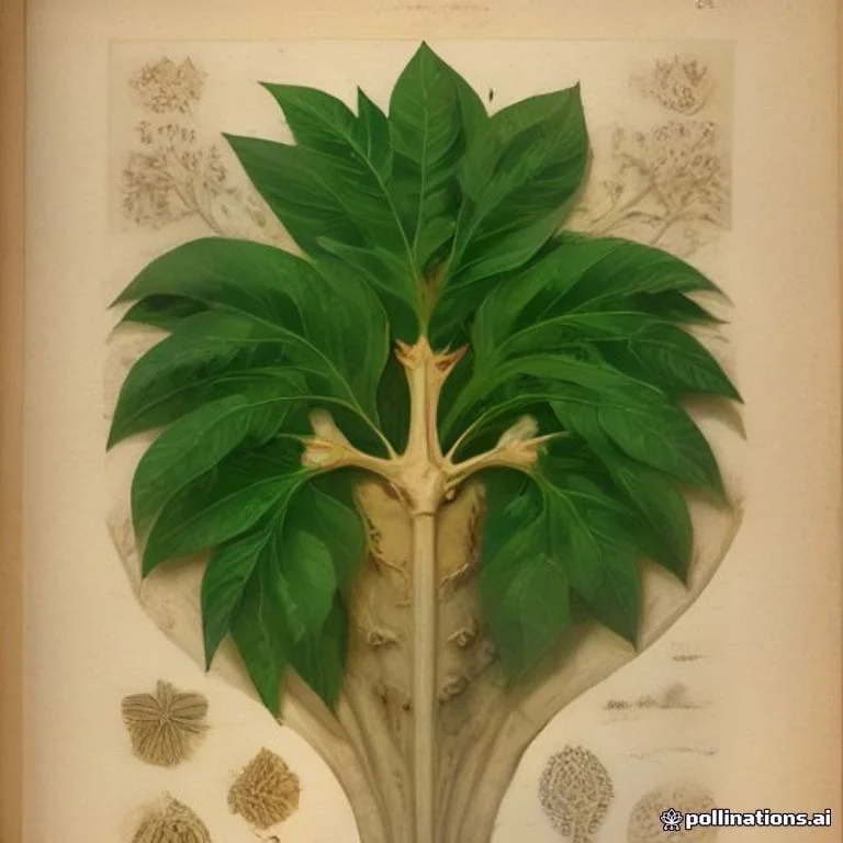 Classical botanical illustration of 牛心番荔枝 / 牛心果 / 网状番荔枝 / 西印度番荔枝 / 牛心梨 — Annona reticulata L. (syn. Annona humboldtiana, Annona excelsa)