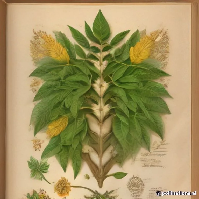 Classical botanical illustration of 黄花夹竹桃 / 酒杯花 / 柳叶桃 / 黄金树 / 铁钉树 — Thevetia peruviana (Pers.) K.Schum. (syn. Cascabela thevetia, Thevetia neriifolia)