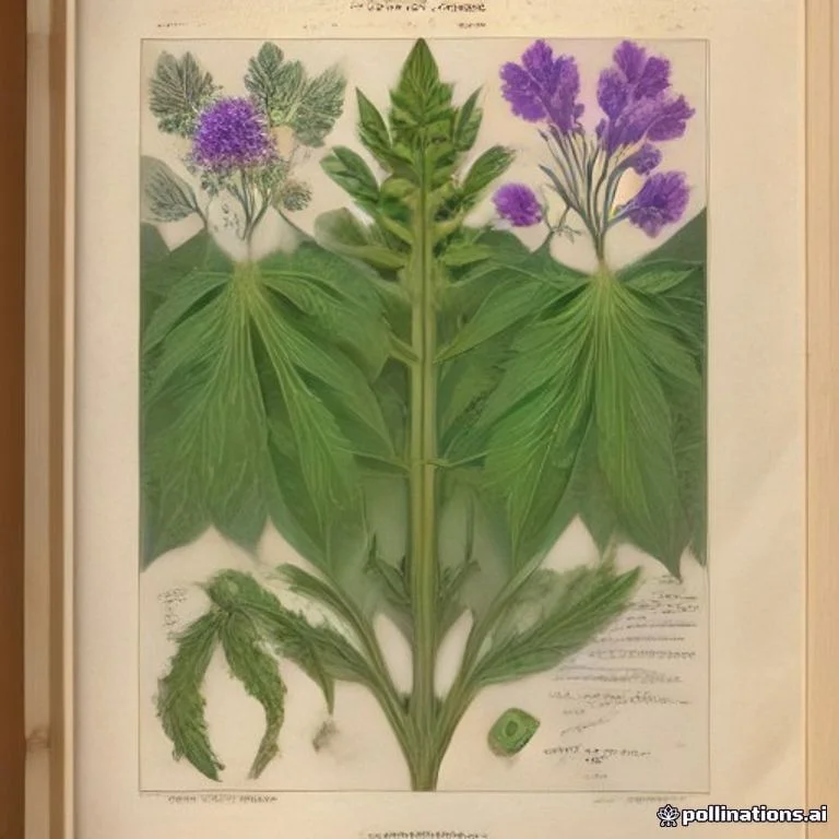 Classical botanical illustration of 山香 / 香苦草 / 假野苏 / 毛老虎 — Hyptis suaveolens (L.) Poit. (syn. Mesosphaerum suaveolens)