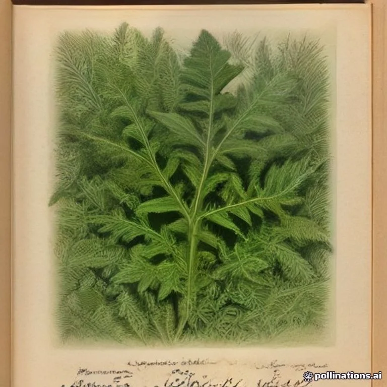 Classical botanical illustration of 石韦 / 石苇 / 金星草 — Pyrrosia lingua (Thunb.) Farw.