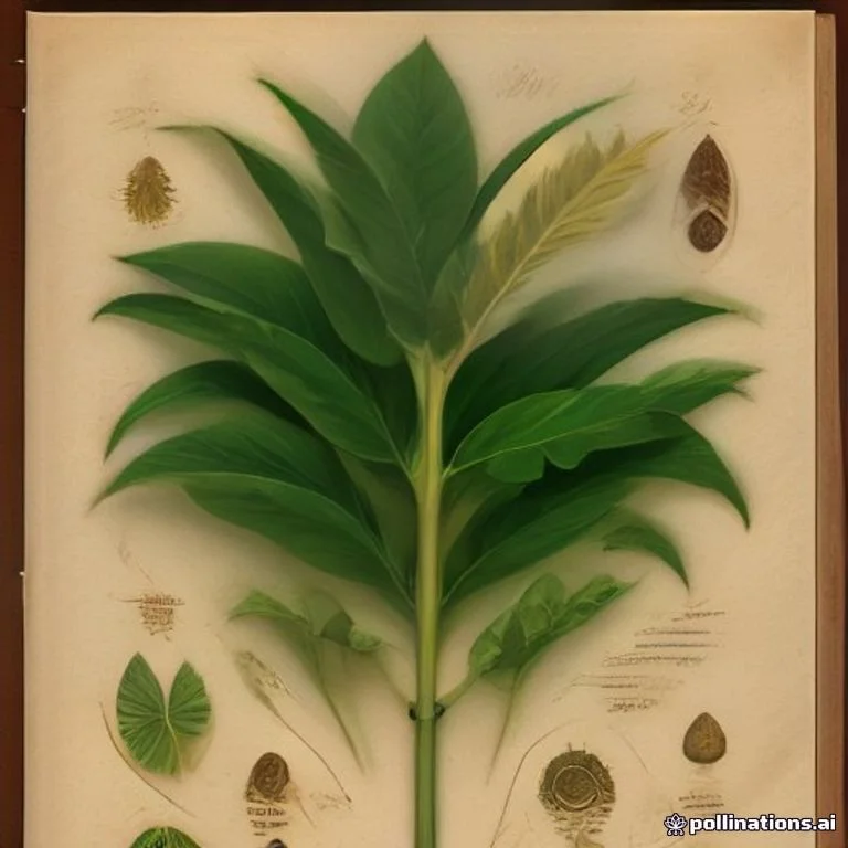 Classical botanical illustration of 窄叶山姜 / 兰屿山姜 / 假砂仁 / 细叶山姜 — Alpinia mutica Roxb.