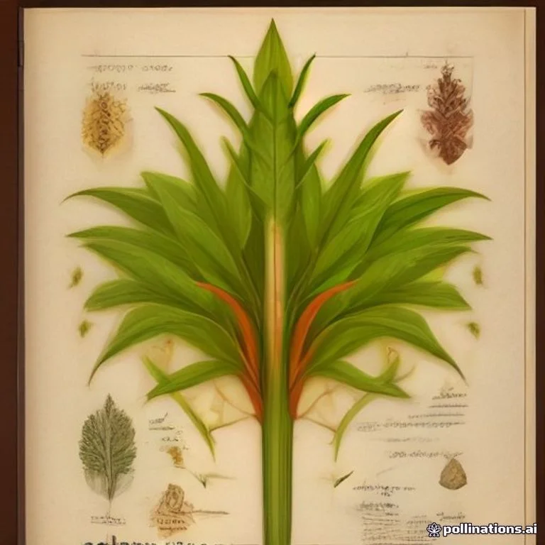 Classical botanical illustration of 卡苏马纳姜 / 普洱姜 / 邦来 / 泰国生姜 / 紫生姜 / 蓬莱姜 / 大黄姜 — Zingiber cassumunar Roxb. (syn. Zingiber montanum, Zingiber purpureum)
