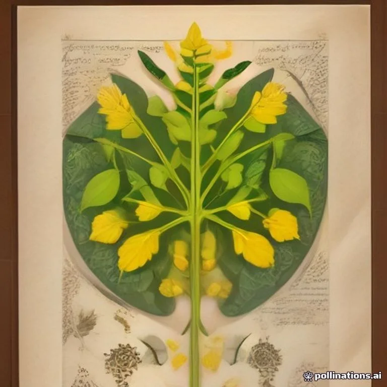 Classical botanical illustration of 决明子 / 钝叶决明 / 草决明 — Senna tora (L.) Roxb. (syn. Cassia tora L.)