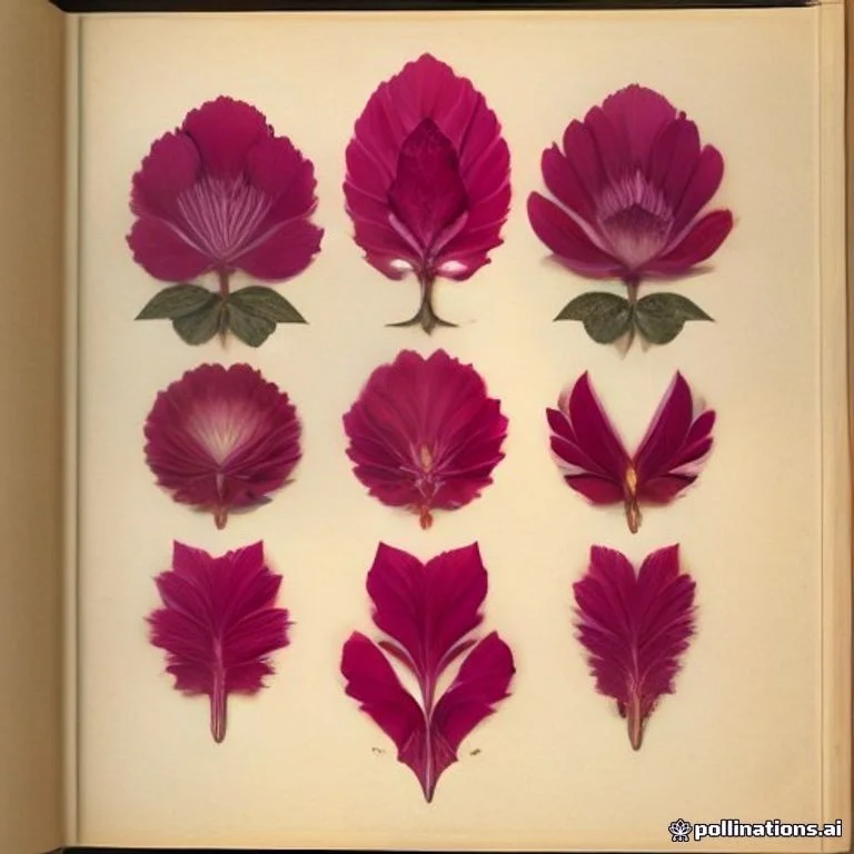Classical botanical illustration of 千日红 / 百日红 / 千日草 / 火球花 — Gomphrena globosa L.