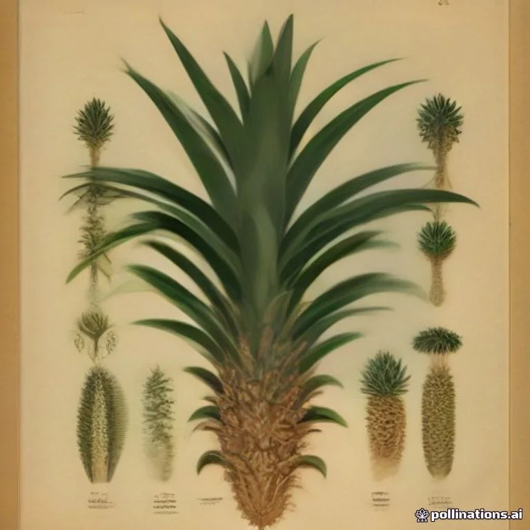 Classical botanical illustration of 露兜树 / 刺菠萝 / 华露兜 / 假菠萝 / 野菠萝 — Pandanus odoratifer Houtt. (syn. Pandanus tectorius, Pandanus odoratissimus)