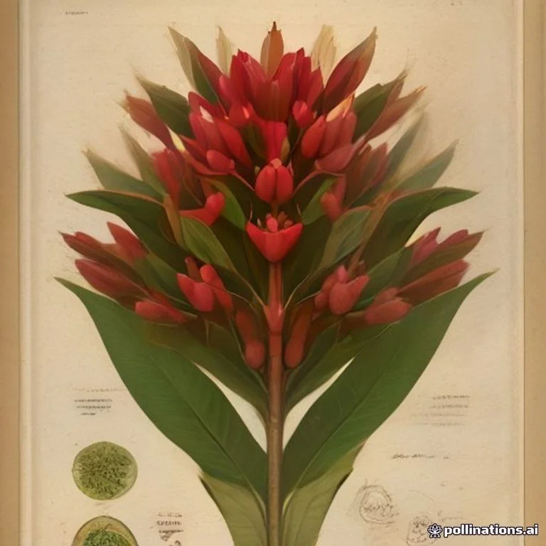 Classical botanical illustration of 丁香 / 公丁香 / 母丁香 / 支夏树 / 百里香同称 / 丁子香 — Syzygium aromaticum (L.) Merr. & L.M.Perry (syn. Eugenia caryophyllata)