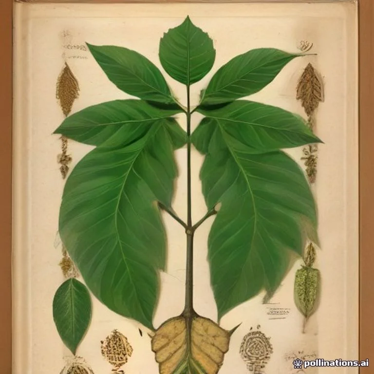 Classical botanical illustration of 香坡垒 / 坡垒 / 铁凌 / 达摩树 — Hopea odorata Roxb.