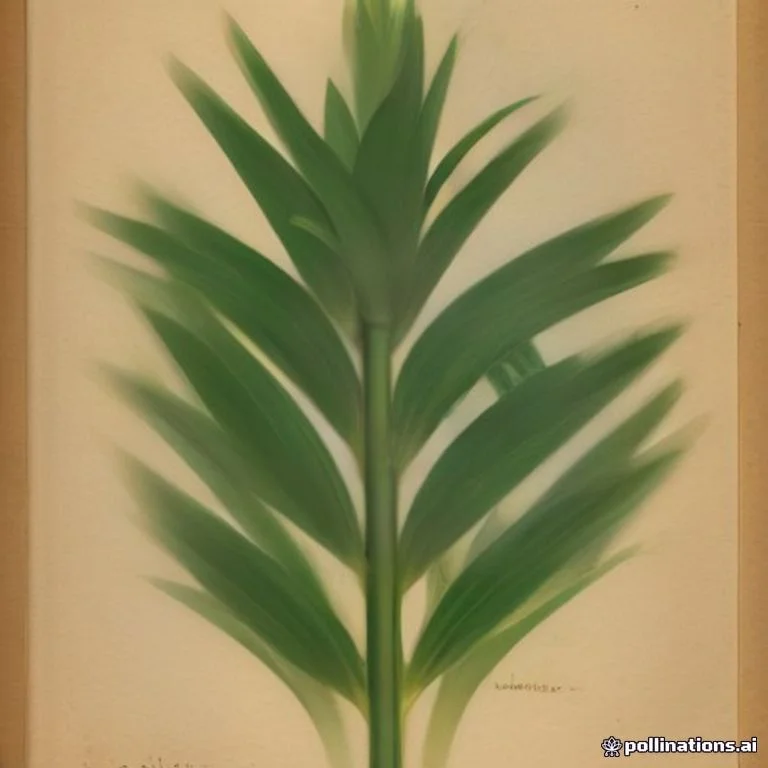 Classical botanical illustration of 斑斓叶 / 香兰叶 / 七叶兰 / 碧兰 — Pandanus amaryllifolius Roxb. (syn. Pandanus odorus)