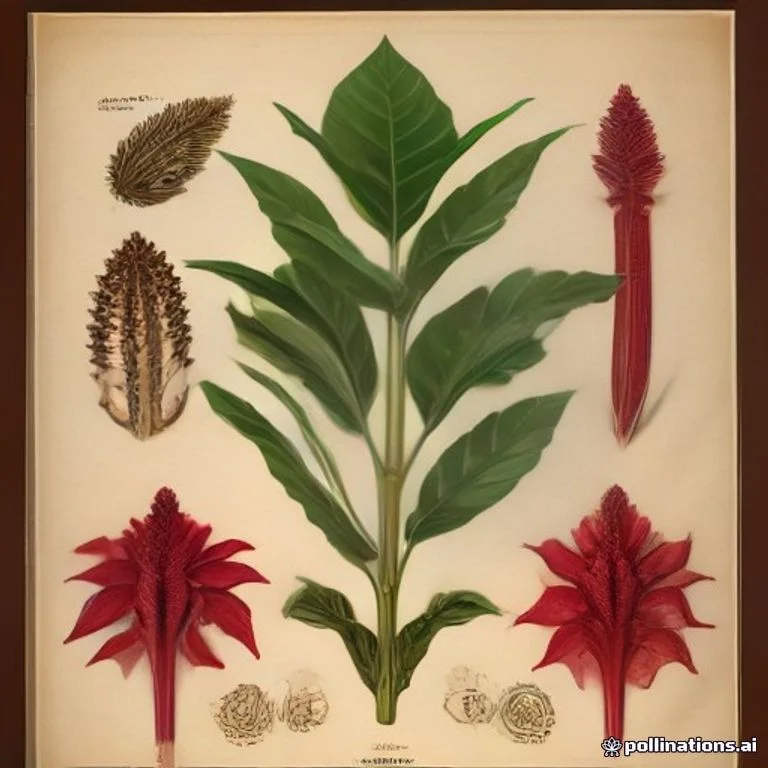 Classical botanical illustration of 疣柄魔芋 / 象足芋 / 象脚芋 / 臭魔芋 / 巨花魔芋同属 — Amorphophallus paeoniifolius (Dennst.) Nicolson (syn. Amorphophallus campanulatus)
