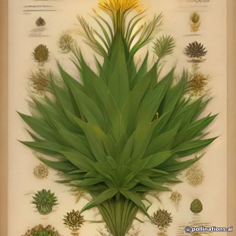 Classical botanical illustration of 龙舌兰 / 世纪树 / 龙舌掌 / 番麻 / 美洲龙舌兰 / 龙舌草 — Agave americana L. (syn. Agave complicata)