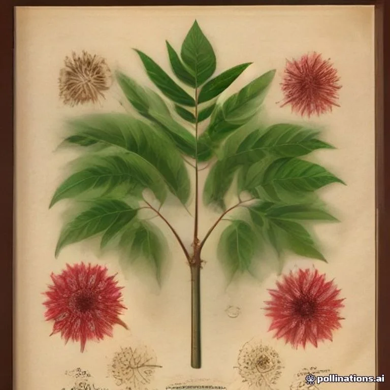 Classical botanical illustration of 尖角玉蕊 / 玉蕊同属 / 小果玉蕊 / 水杨柳同科 / 梭罗树同属 — Barringtonia acutangula (L.) Gaertn.