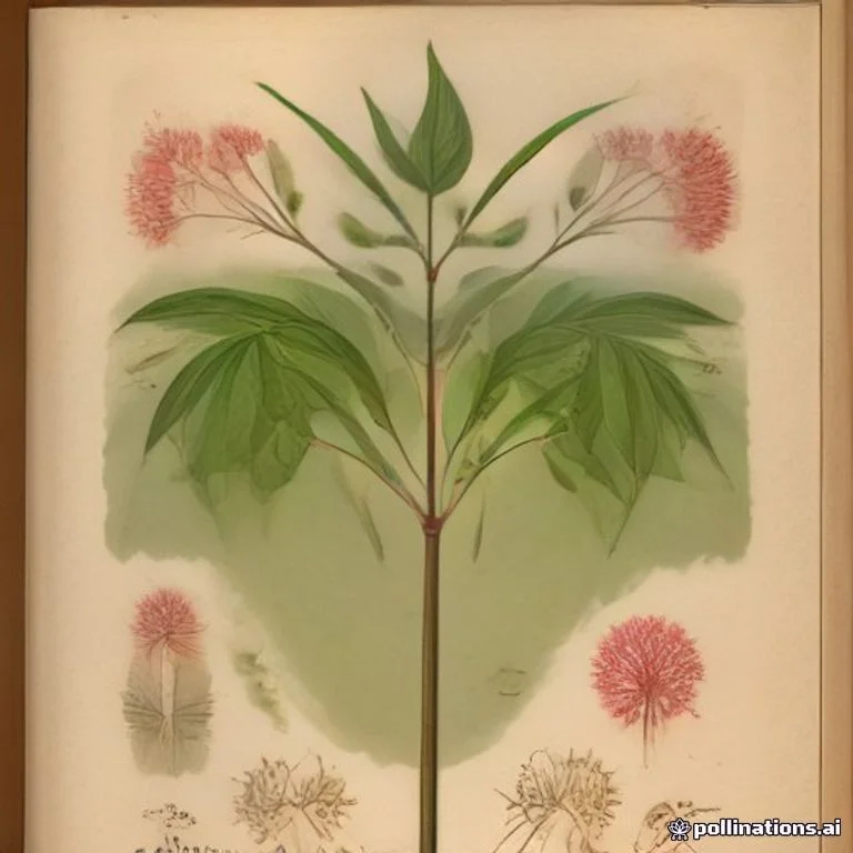 Classical botanical illustration of 爪哇决明 / 节果决明 / 红花腊肠树 / 粉红腊肠树 / 假皂荚 — Cassia javanica L. (syn. Cassia nodosa, Cathartocarpus javanicus)