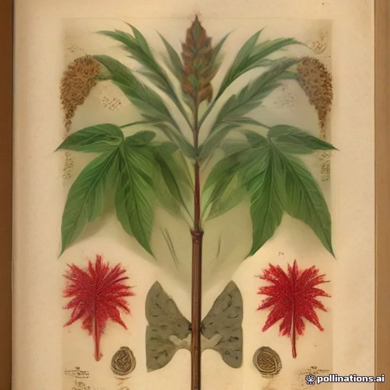 Classical botanical illustration of 火焰树 / 火焰木 / 苞萼木 / 喷泉树 / 郁金香树 — Spathodea campanulata P.Beauv.