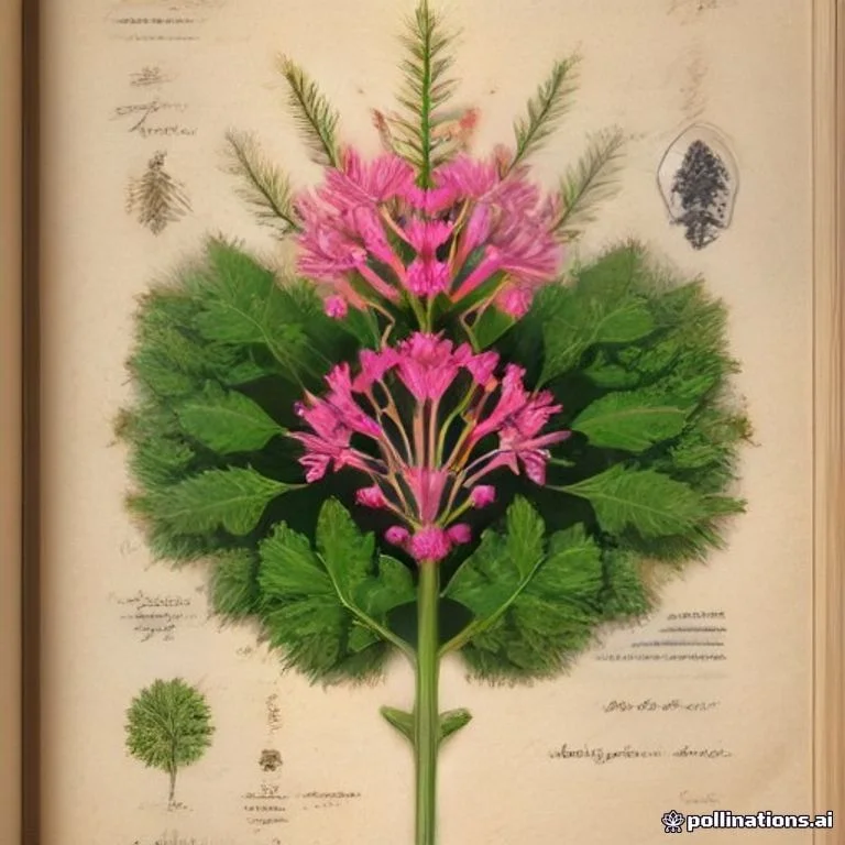 Classical botanical illustration of 含羞草 / 见笑草 / 怕羞草 / 感应草 / 知羞草 — Mimosa pudica L. (syn. Mimosa hispidula)
