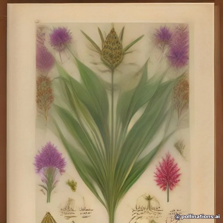 Classical botanical illustration of 香茅草 / 红香茅 / 枫茅 — Cymbopogon nardus (L.) Rendle (incl. C. winterianus)