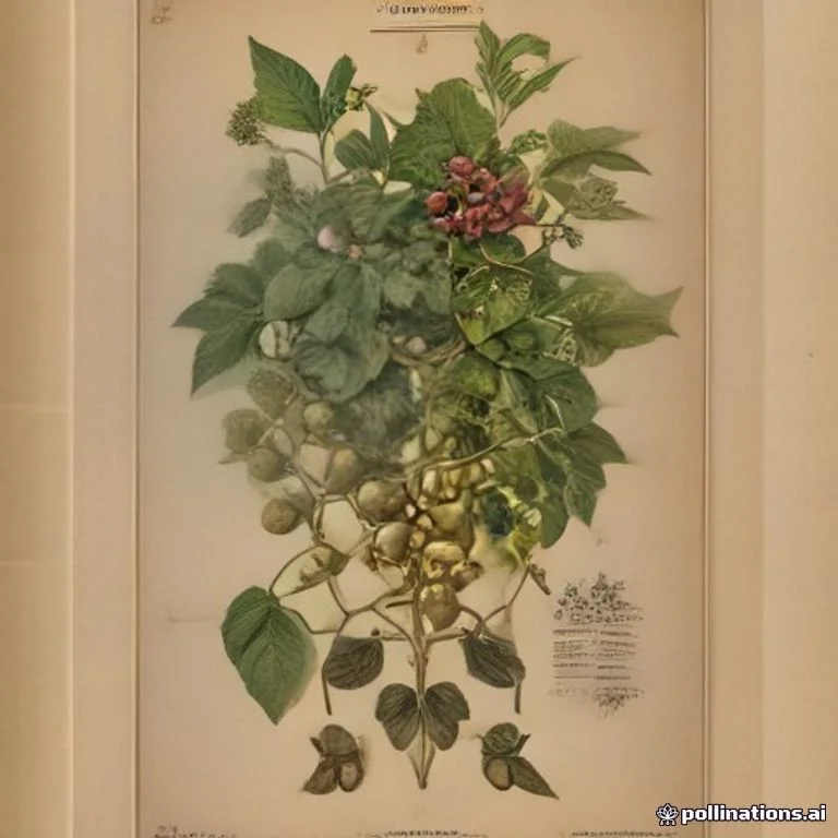 Classical botanical illustration of 山葡萄 / 野葡萄藤 / 喜马拉雅蛇葡萄 / 见血封喉藤 — Ampelocissus martini Planch. (and Ampelocissus elegans)