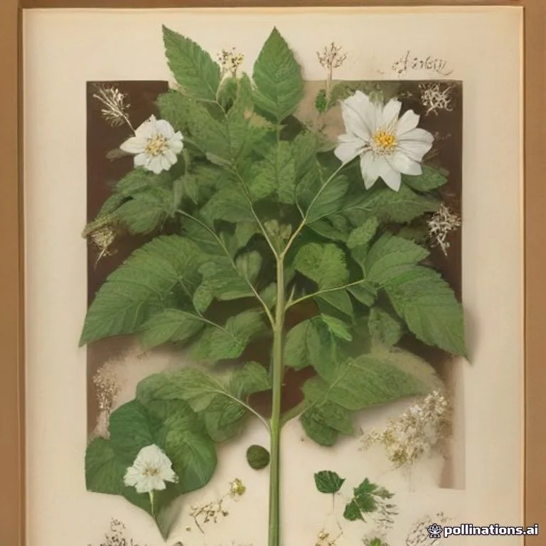Classical botanical illustration of 摩鹿加悬钩子 / 宽叶悬钩子 / 野草莓 / 南洋红泡 / 倒钩刺 — Rubus moluccanus L. (syn. Rubus angulosus, Rubus hillii)