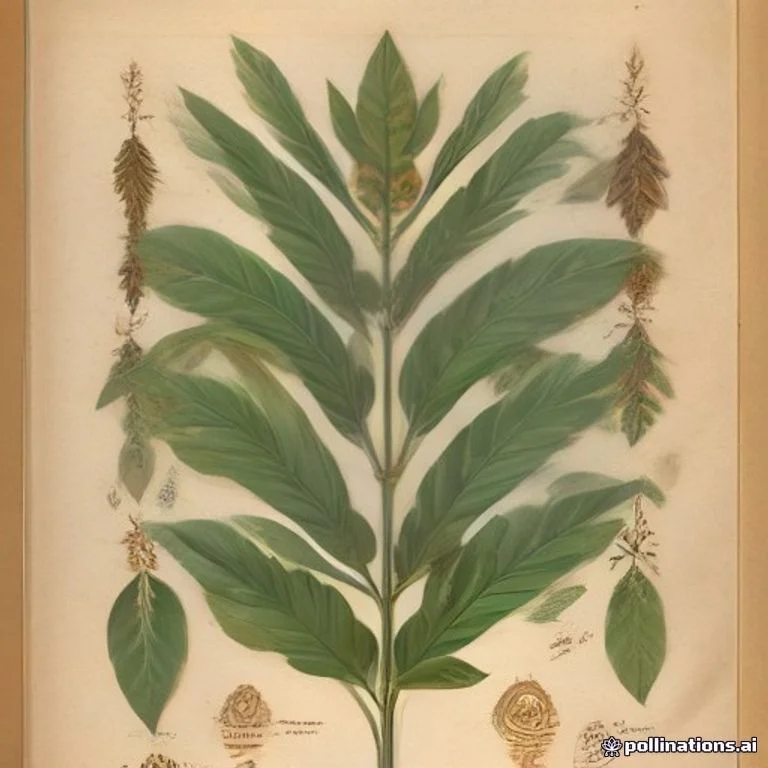 Classical botanical illustration of 楔翅藤 / 苞叶藤 / 假紫珠藤 / 六苞藤 — Sphenodesme involucrata (C.Presl) B.L.Rob. (syn. Congea involucrata)