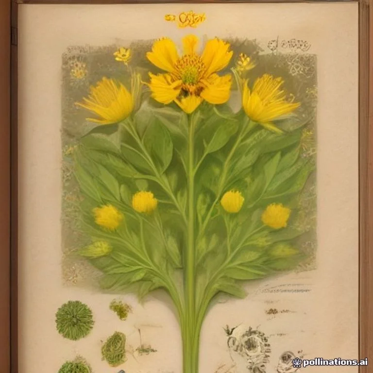Classical botanical illustration of 芸香 / 臭草 / 臭艾 / 香草 / 辟邪草 / 诸葛草 — Ruta graveolens L. (syn. Ruta hortensis)