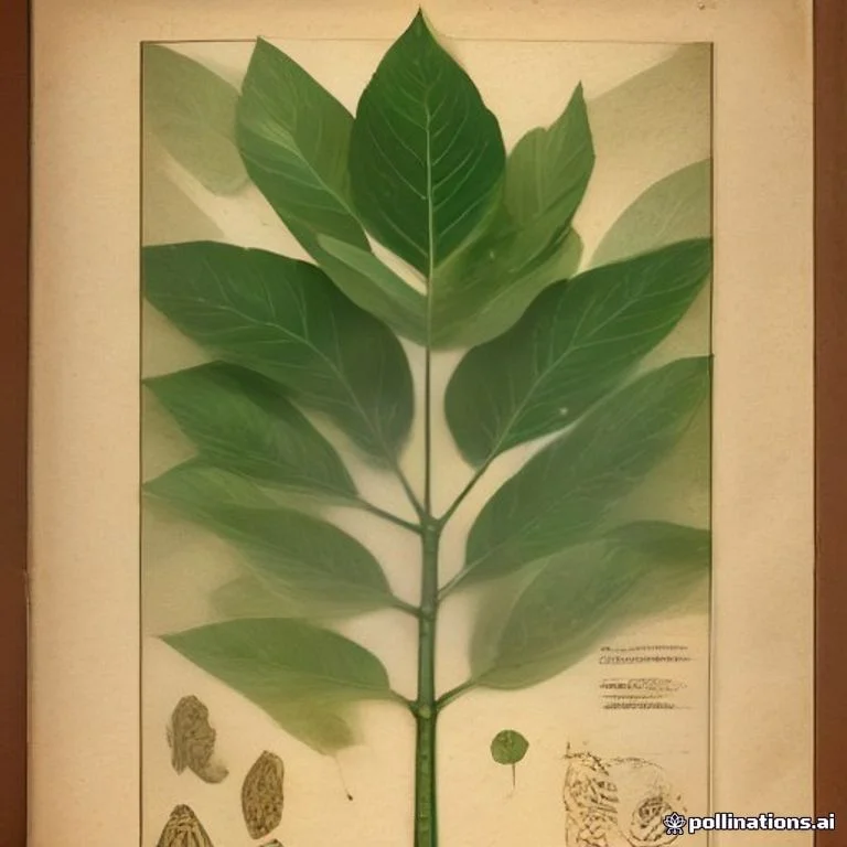 Classical botanical illustration of 狭叶黑板树 / 狭叶乳木 / 狭叶盆架树 / 水乳木 / 沼泽黑板树 — Alstonia angustiloba Miq.