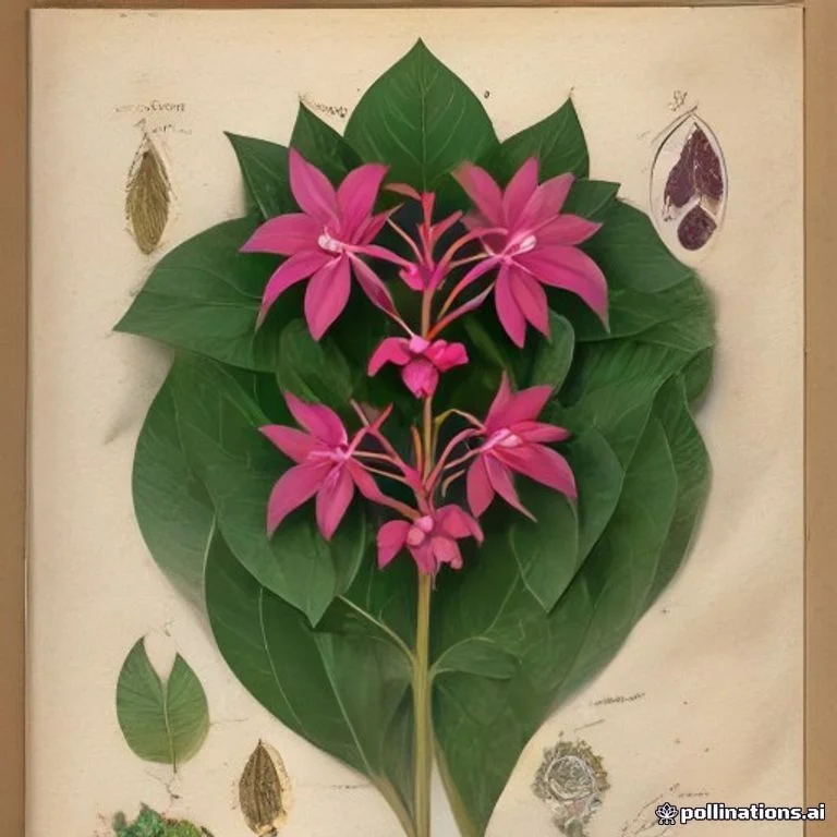 Classical botanical illustration of 平枝紫金牛 / 滨海紫金牛 / 椭圆叶紫金牛 / 狗骨仔 / 滨海罗伞 — Ardisia elliptica Thunb. (syn. Ardisia squamulosa, Ardisia littoralis)