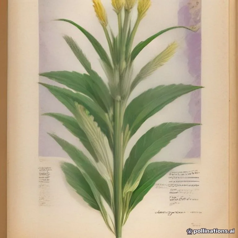 Classical botanical illustration of 甘蔗 / 黑皮甘蔗 / 紫皮甘蔗 / 竿蔗 / 薯蔗 — Saccharum officinarum L.