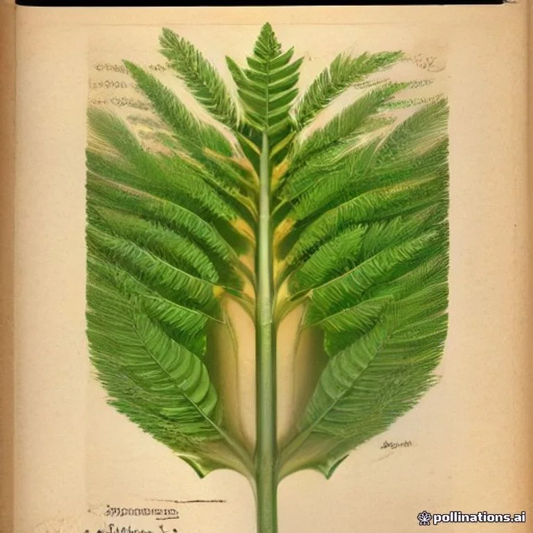 Classical botanical illustration of 金毛狗脊 / 狗脊 / 金狗毛 / 金丝猴蕨 / 百枝 / 扶盖 — Cibotium barometz (L.) J.Sm. (syn. Polypodium barometz, Dicksonia barometz)