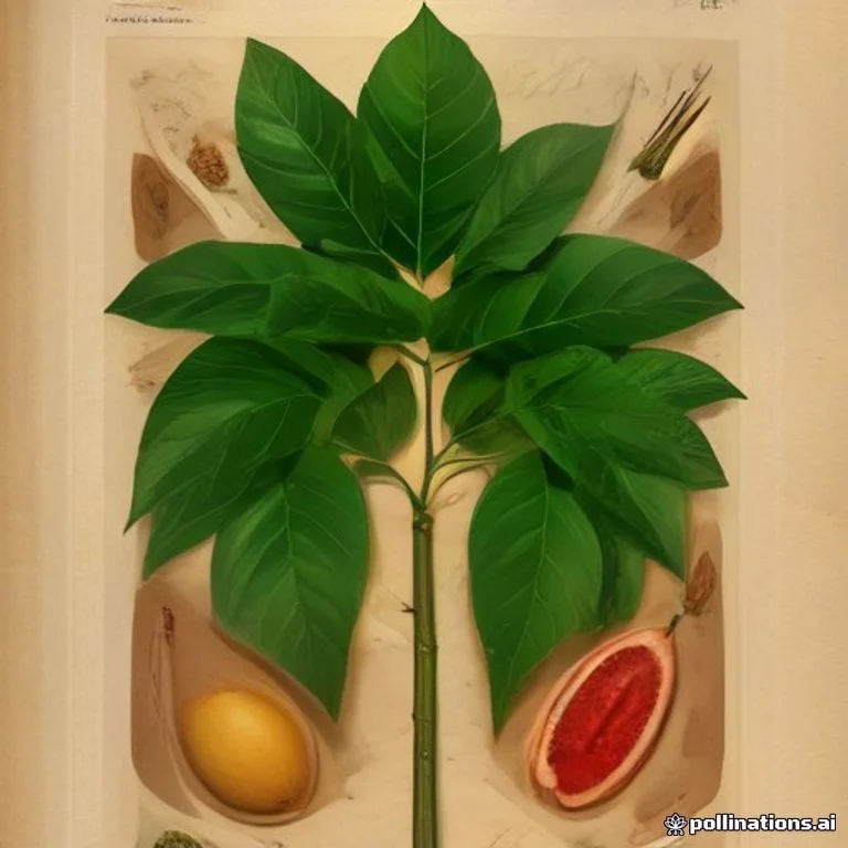 Classical botanical illustration of 云南甘榄 / 刺藤黄 / 可娃藤黄 / 丫叶藤黄 — Garcinia cowa Roxb. ex Choisy (syn. Garcinia roxburghii)