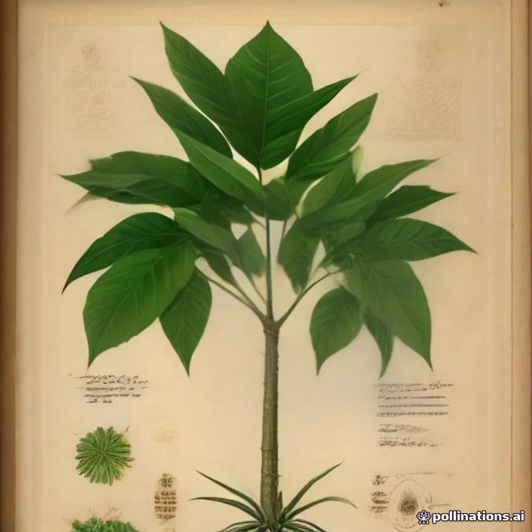 Classical botanical illustration of 血桐 / 象耳叶 / 流血树 / 烂头布 / 大叶麻枫 — Macaranga tanarius (L.) Müll.Arg. (syn. Ricinus tanarius)