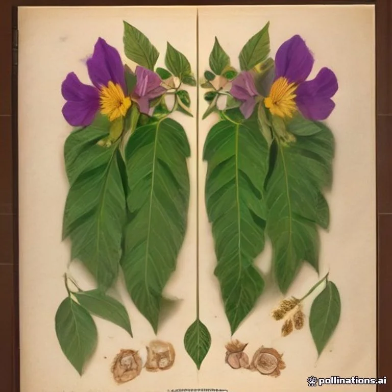 Classical botanical illustration of 立鹤花 / 蓝吊钟 / 直立山牵牛 / 硬枝老鸦嘴 / 蓝花立鹤 — Thunbergia erecta (Benth.) T.Anderson (syn. Meyenia erecta)
