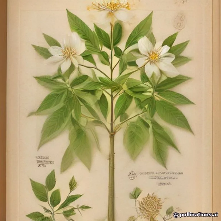 Classical botanical illustration of 南美假樱桃 / 苦利树 / 文定果 / 丽果 / 西印度樱桃 — Muntingia calabura L.
